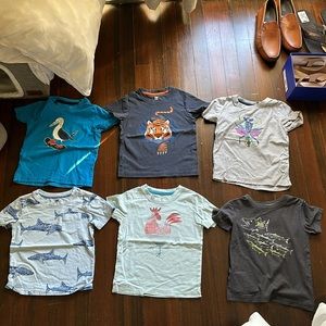 Set of 6 Tea Collection boys tshirts size 4
